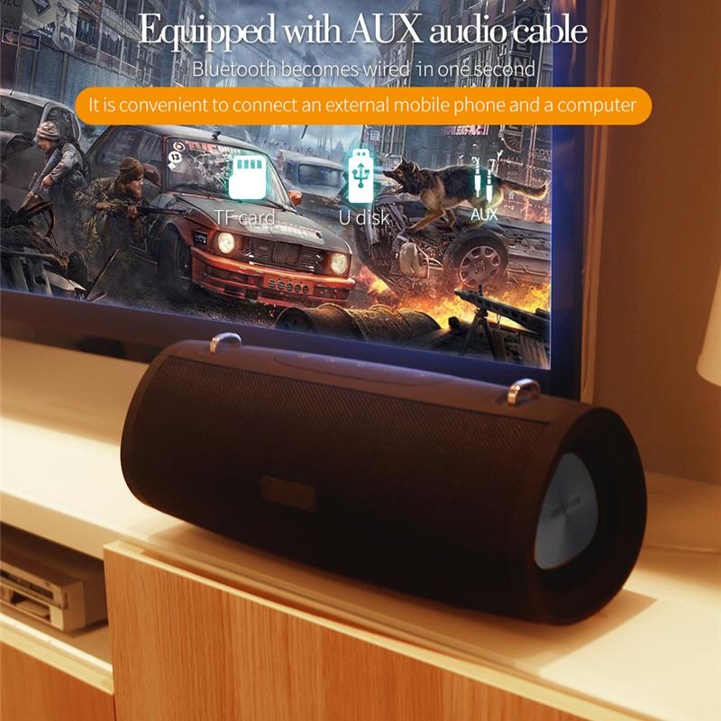 Bluetooth Speaker Portable Outdoor Loudspeaker Wireless Mini Column 3D 10W Stereo Music Surround Support TF Card