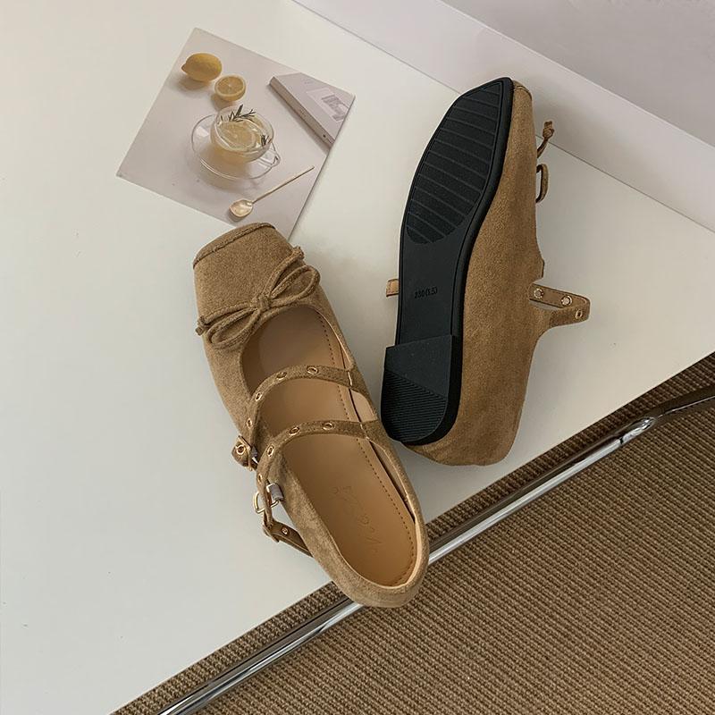 Fashion Soft Female Shallow Fashion Butterfly-Knot Ladies Flats With Shoes Buckle Strap Footwear Mary Janes Flats Shoes For Women