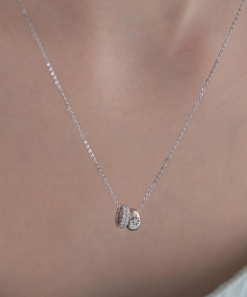 Tatiana (Silver 925) Double Knot Pendant Necklace Nz2476