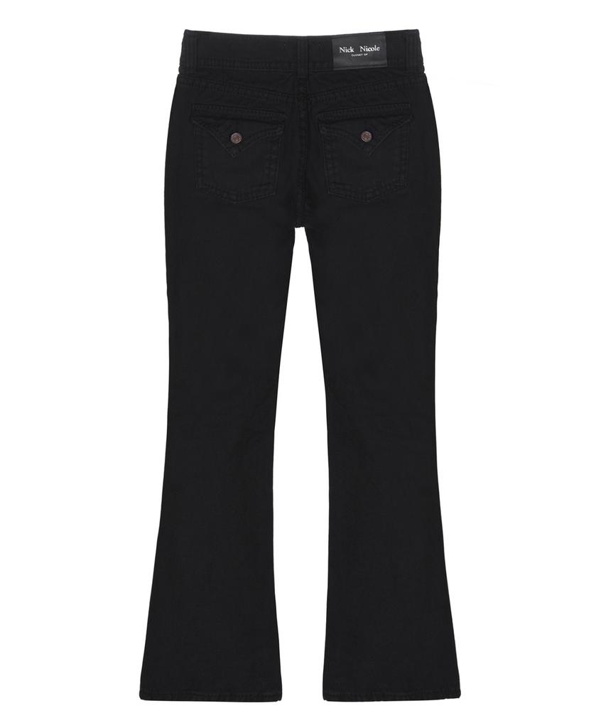 Nigaennikol Low-Rise Boots Cut Pants_Black