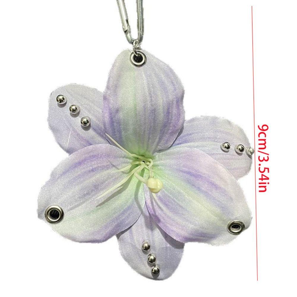Keychains Imitation Flowers Pendant Keyring Bag Pendant Key Hanging Flower Keychain  Gift Jewelry
