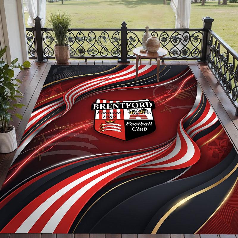 Soft Floor Carpet Brentford Football Pattern Area Rug Decorative Mat For Home Room Decoration