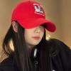 Cute Red Dog Baseball Hat for Women Japanese Niche Retro Versatile Face Showing Small Big Head Circumference Baseball Hat