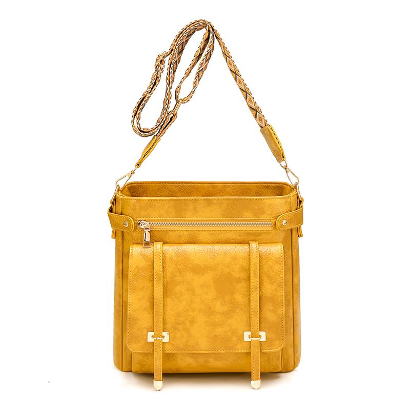 Women's Shoulder Bag Large Capacity Multi-Pocket Bucket Bag Commuter Crossbody Bag