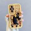KEYSION Shockproof Case for HONOR 200 Pro 5G with Lanyard Soft Silicone Cute 3D Cartoon Doll Phone Back Cover for Huawei Honor 200 5G