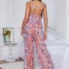 Popular I N S Style Suspender Pajamas Summer Thin Sexy Ice Silk Vest Trousers Two-piece Printed Loungewear