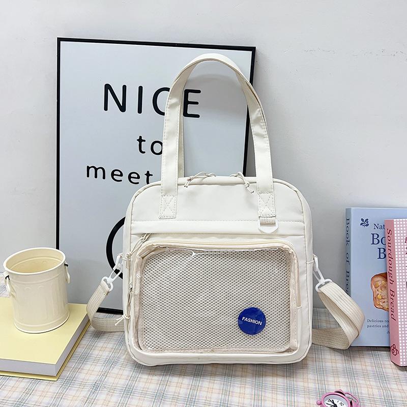 

High school students tutoring oblique span bag Junior high school students large-capacity class bag female niche design girl student handbag female