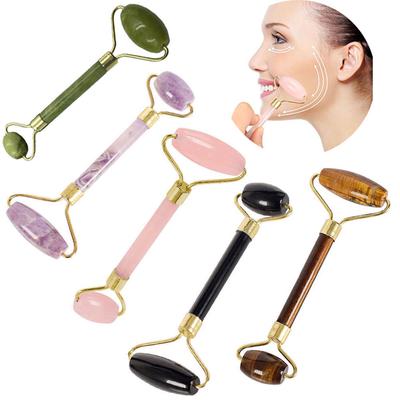 Portable Roller Face Lift Headed Massager Stone Double Massage