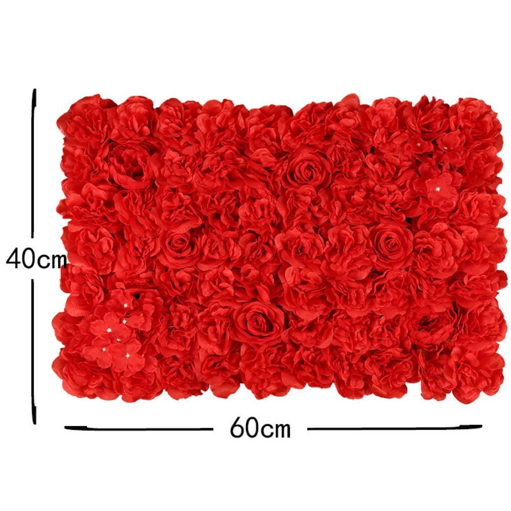 

40x60cm Wedding Background Backdrop Flower Wall Backdrop Artificial Flower Wall Panels Home Decor red