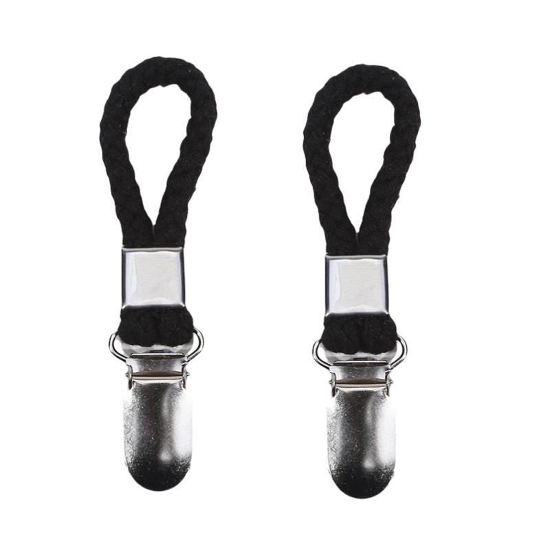 1/2/4PCS Multipurpose Braided Towel Clips Metal Clamp Bathroom Cotton Loop Cloth Hanger For Kitchen Home Storage