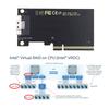 Cablecc Single External Slimline 8X To PCIE RAID VROC Raid0 Hyper Adapter 74-Pin SFF-8654 4.0 Card,