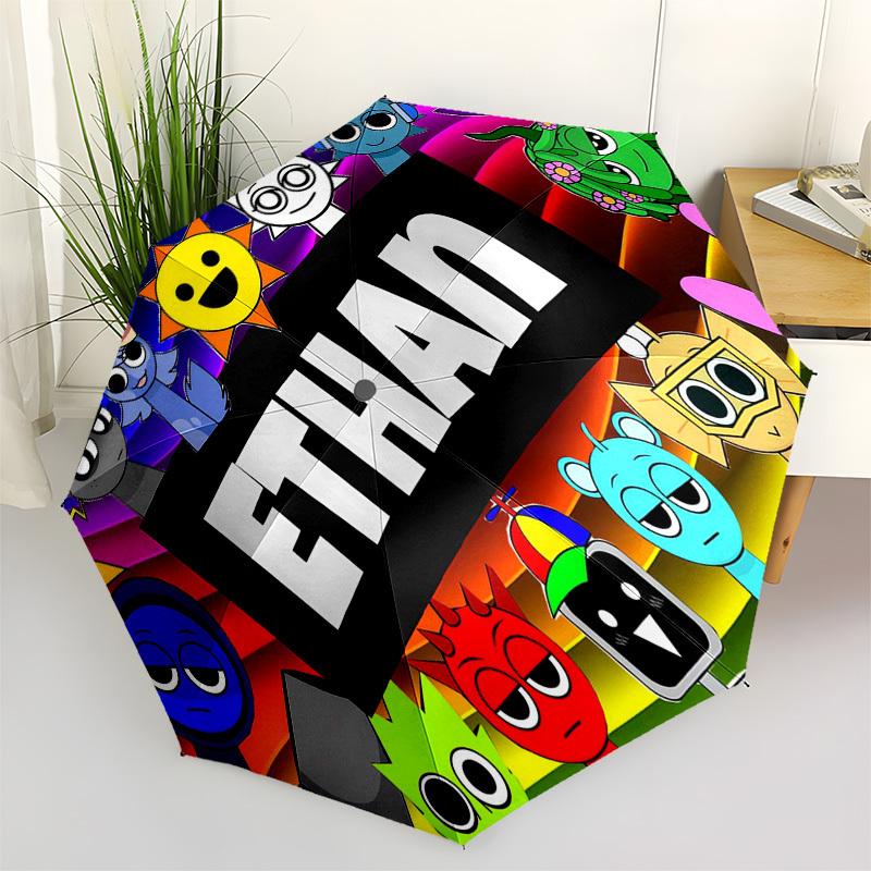 

Ethan, Characters Themed Automatic Opening and Closing Umbrella, Compact Travel Umbrella, Lightweight and Portable, Suitable for Beach Commu