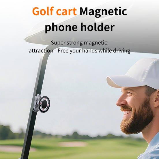 Golf Cart Phone Holder Magnetic Smartphone Holder on Golf Cart Phone Holder for MagSafe Phones Golf Cart Accessory Men Dad Golfers Gift