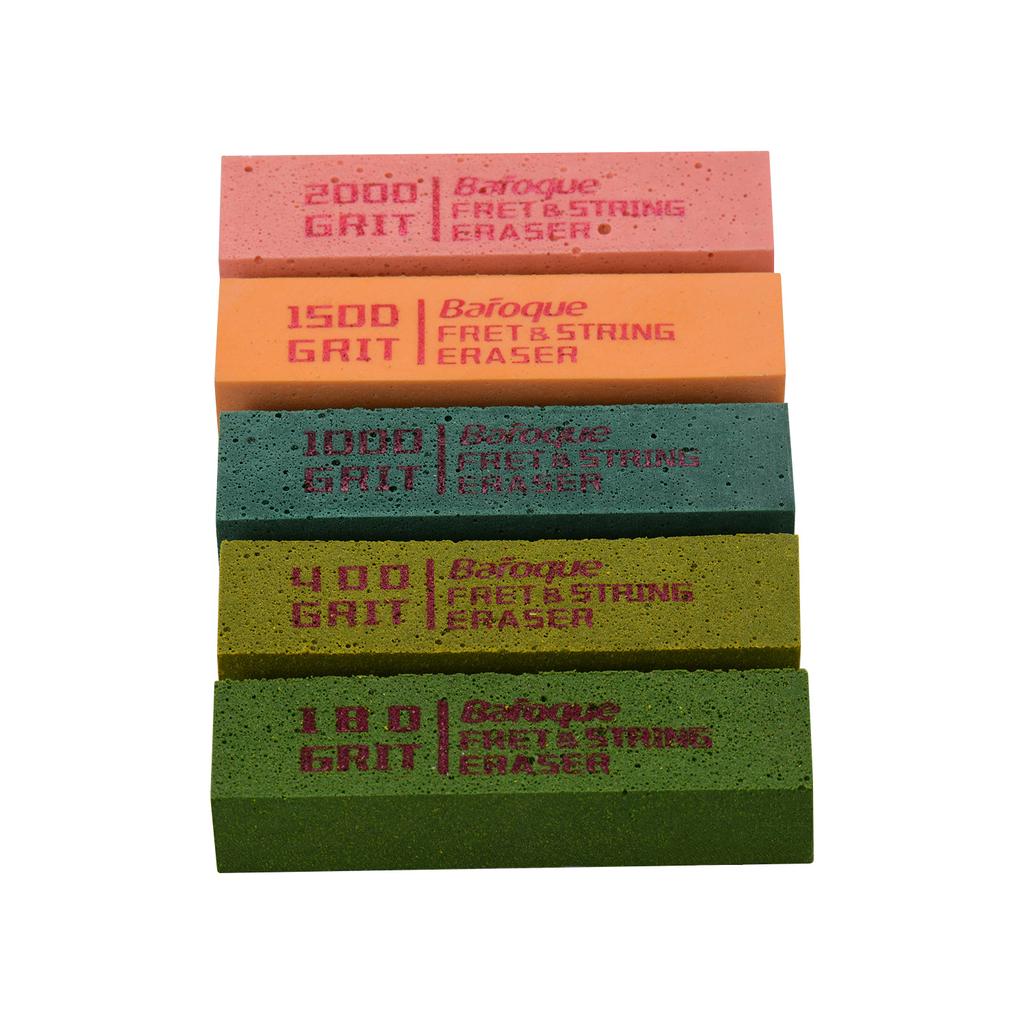 Guitar Fret Polishing Erasers Abraisive Rubber Blocks with 180 Grit & 400 Grit & 1000 Grit & 1500 Grit & 2000 Grit for