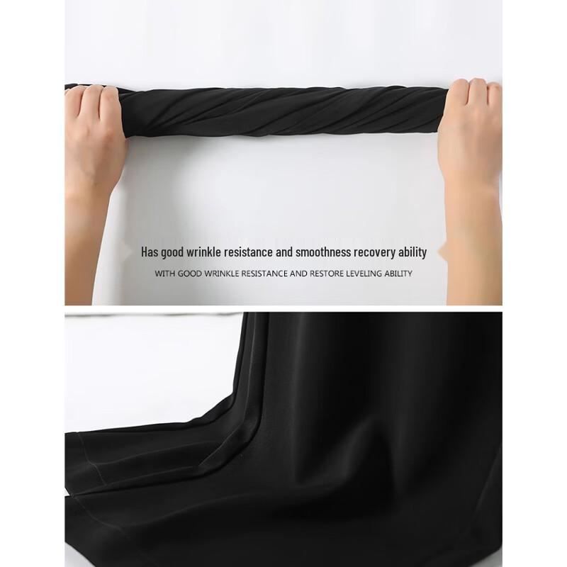 Women's Black High-Waisted Wide-Leg Suit Trousers