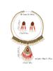 Set di Gioielli Colorati Etnici con Nappe: Collana e orecchini