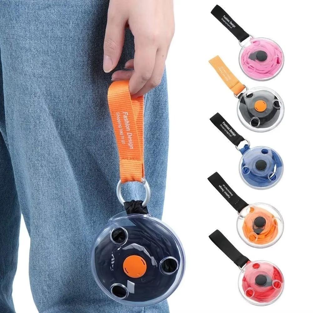 Small Disc Retractable Shopping Bag Nylon Shopping Storage Bag Reusable Grocery Bag  Travel Storage
