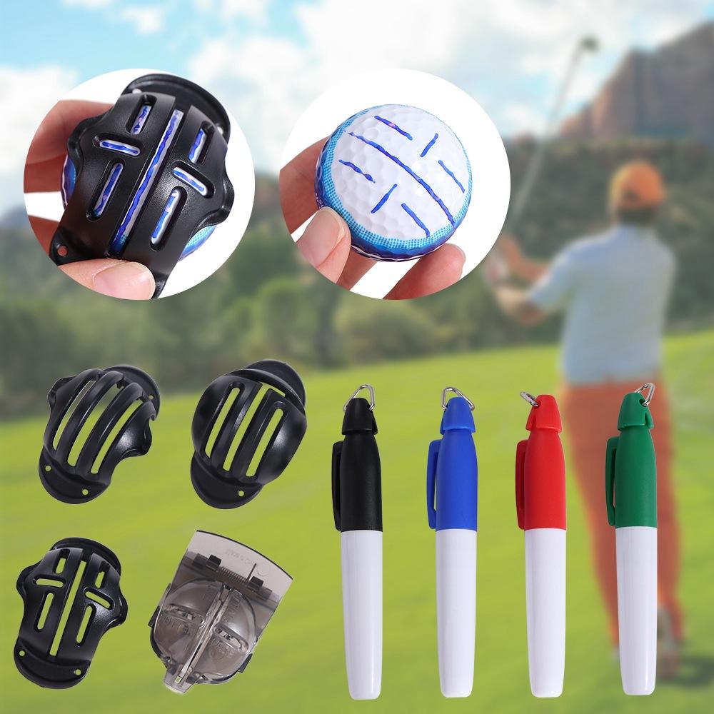 

8Pcs/Set Precision Golf Balls Alignment Exerciser Vibrant Colors Golf Ball Marker Pen Gymnasium 8-Piece Bundle