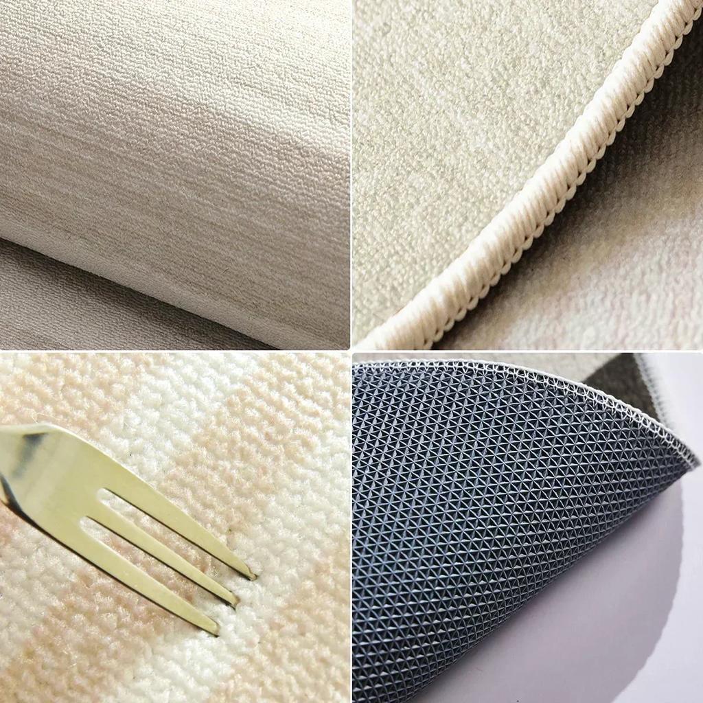 Kitchen Rug Long Strip Solid Color Style Loop Velvet Floor Mat Wear-resistant Non-slip Foot Mats Home Decoration Carpet