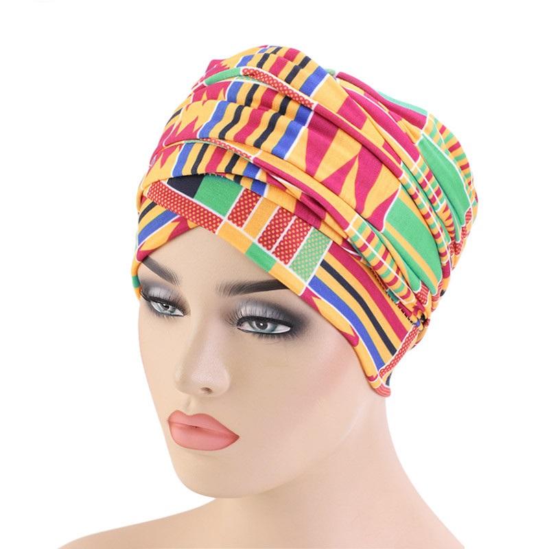 New Women African Print Turban Soft Headwraps Headband Long Hair Head Wrap Scarf Tie Head Scarf Bandanas Hair Accessories