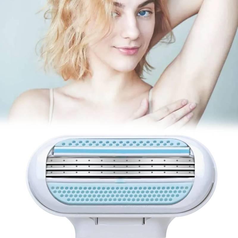 Premium Drievoudig Mes Dames Scheermes Ergonomisch Ontworpen Voor Glad Scheren