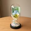 1 Artificial Rose Immortal Flower Bouquet Glass Cover Soap Flower Qixi Festival Valentine's Day Gift Creative Christmas Gift