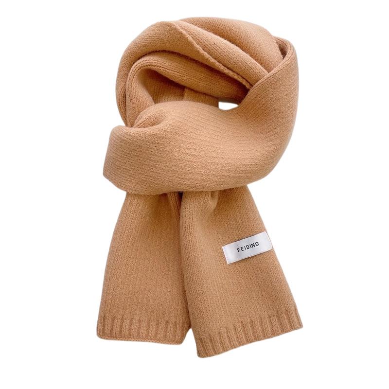 Scarf women's winter new imitation cashmere scarf trendy Korean ins student wool knitted warm couple scarf