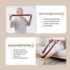 Sangle d'étirement de yoga avec 12 boucles pour étirer les pieds et les mollets, pour hommes et femmes, pour l'entraînement à domicile, la physiothérapie et la résistance.