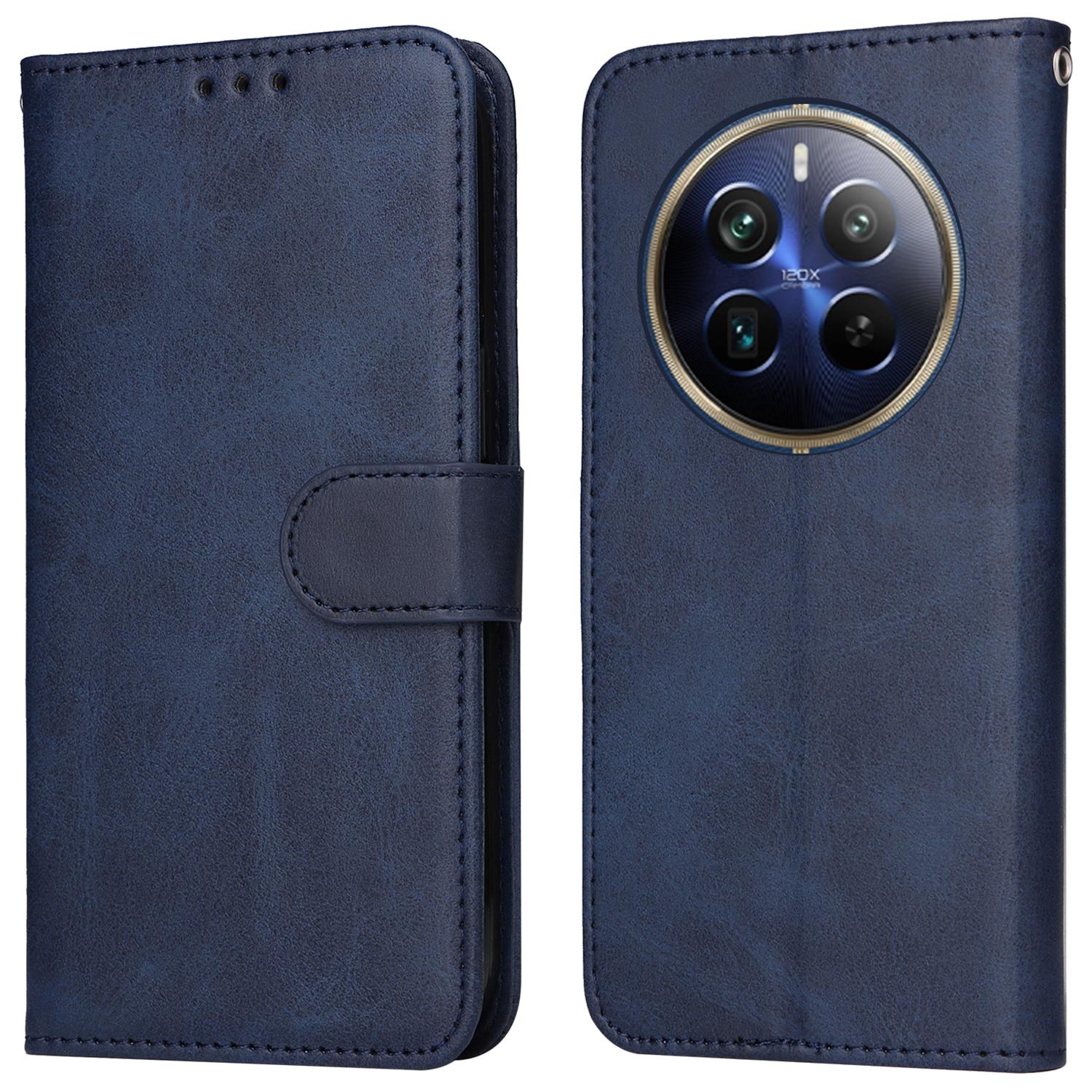 

For Realme 13 Pro 5G (Global)/13 Pro+ 5G (Global)/P1 Pro 5G/12 Pro+ 5G/12 Pro 5G Case Wallet PU Leather Folio Flip Phone Cover Blue