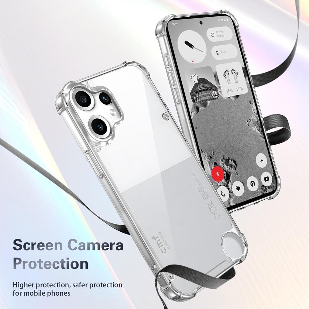 KEYSION Four-Corners Shockproof Transparent Case for Nothing CMF Phone 2 Pro 1 TPU+PC Clear Phone Cover for CMF Phone 1 2 Pro