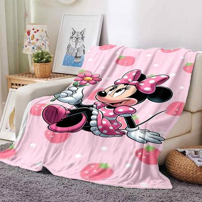 1 Stück Erdbeer-Maus-Decke Leichte Flanelldecke für Sofa Bett Reise Camping Wohnzimmer Büro Couch Stuhl