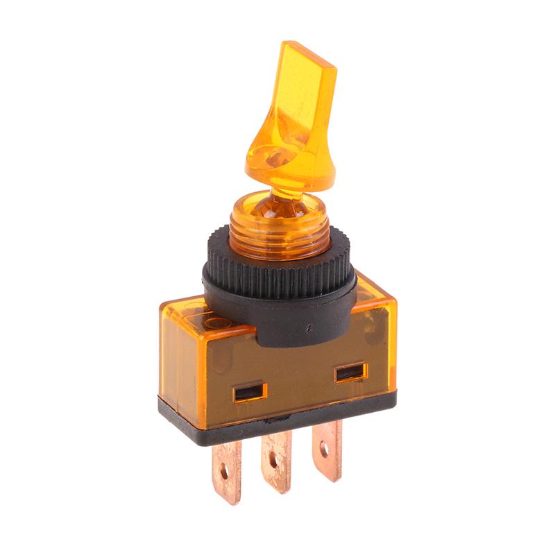12V Led Toggle Switch 3-Pin 10A 3-Pin Asw-14D Short Handle With Led Lights Waterproof