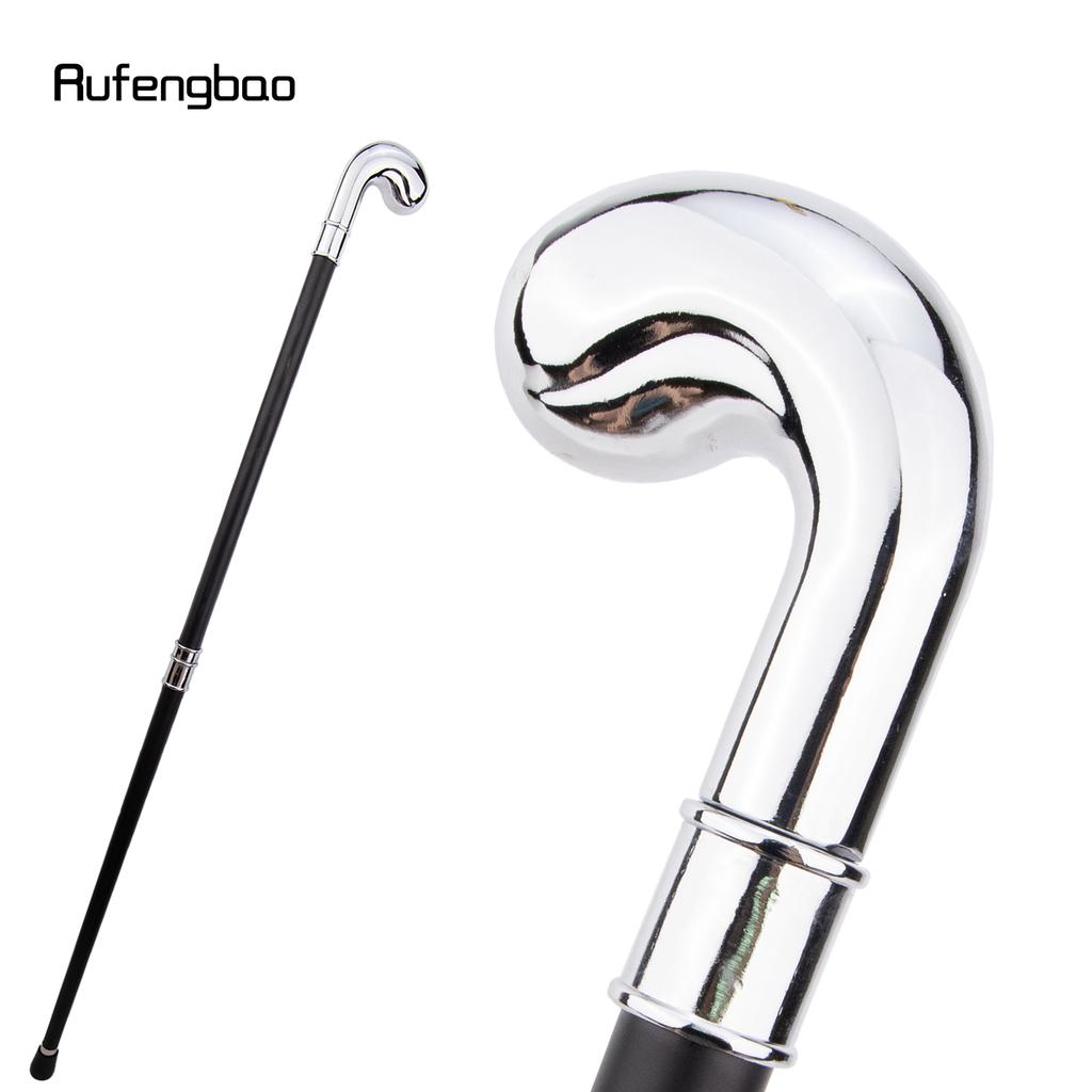 White Hanger Fashion Walking Stick Decorative Cane Elegant Fashion Cane Cosplay Alloy Crosier Vintage Stick 94cm