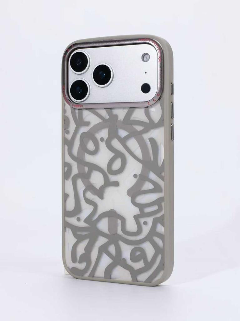 Applicable to iPhone18promax graffiti magnetic stripe mobile phone case Apple 17 matte skin trendy brand protective case