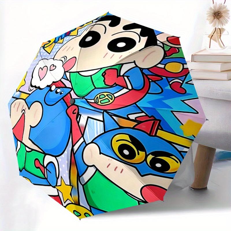 Crayon Shin-chan Characters Automatic Open/Close Umbrella Folding Umbrella,Portable Compact Perfect Gift for Birthday, Christmas0809171