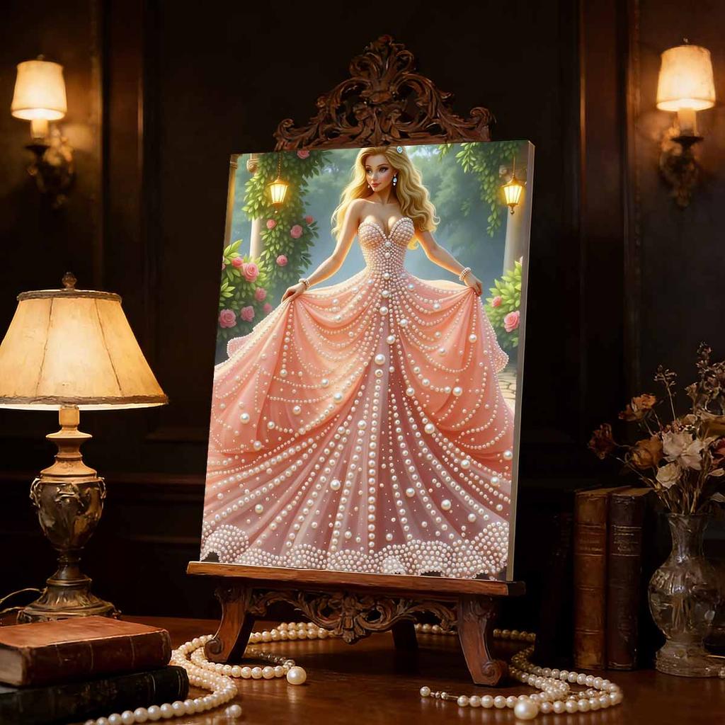 Disney Minnie Oil Painting Style Creative Pearl Painting Art 5D DIY Full Diamond Embroidery Mosaic Cross Stitch Kit Home Room Decoration