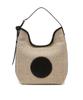 Athe Vanessabruno [Ecole] Black Beige Ecole Raffia Shoulder Bag Aaba6E821Bk