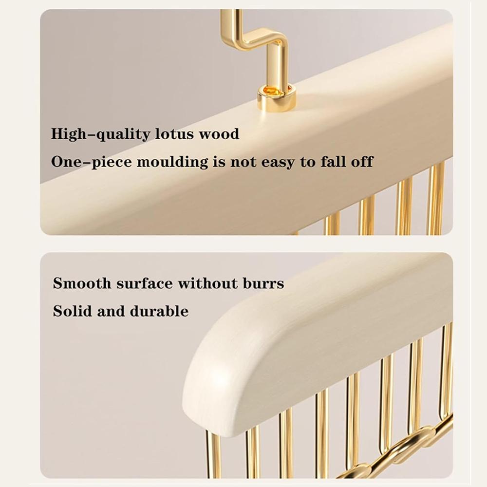 1/2/3pcsWooden New Multifunctional Hook Hanger Clothes Hanger Rack 8 Hooks Bag Hanger Wardrobre Organize Portable Home Apartment