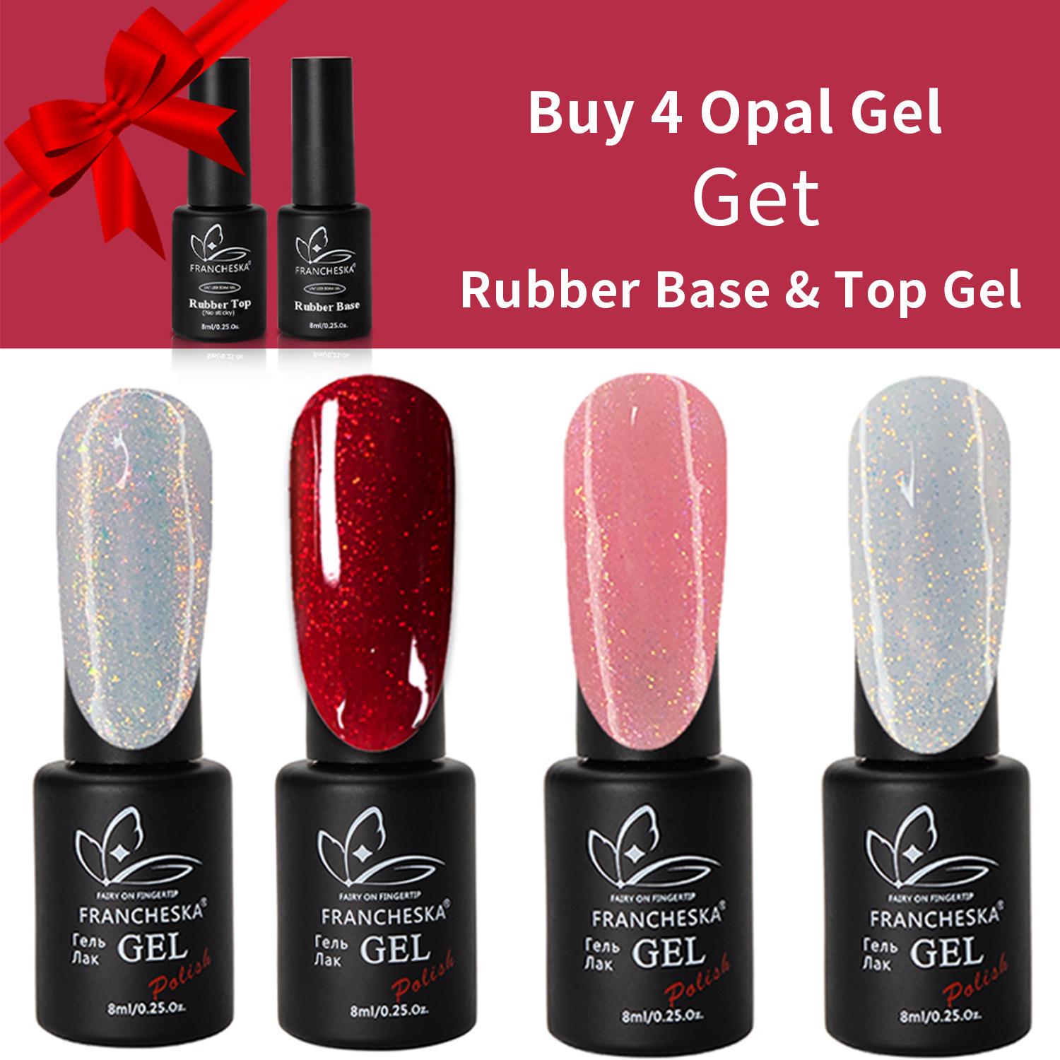 

8 мл Chameleon Diamond Opal Gel Polish Set Купите 4 Get 2 Gel Base Top Coat kit