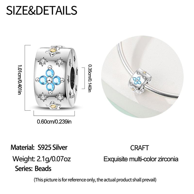 Charms Copper Starlight Secret Realm Safety Buckle Charm Bead Fit 3Mm Original Bracelet Women Diy Fine Jewelry Gift