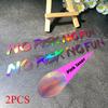 NO RISK NO FUN Laser Motorcycle Stickers Waterproof for Moto Helemt Front Fairing Fuel Tank DIY Bicycle Car Window Vinyl Decals