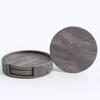 Round Double-Sided Leather Tea Coaster with Heat Insulation