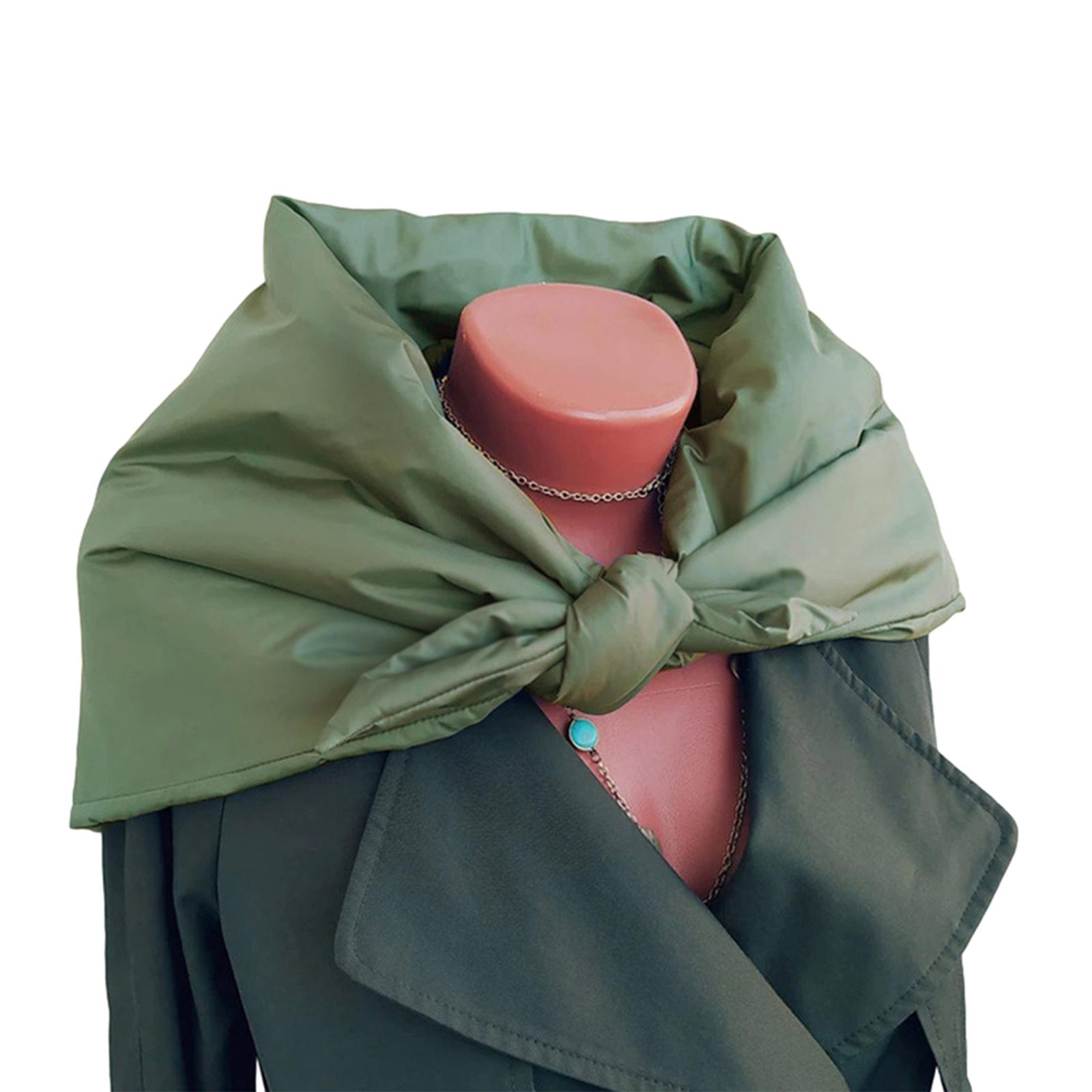 

Зимний шарф-капюшон, шапка, утолщенный хлопковый платок на голову, шапка-пуховик, дышащий головной убор, унисекс для взрослых, для улицы, для пеших прогулок, для катания на лыжах армия зеленый