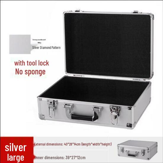 Portable Aluminum Alloy Toolbox for Insurance Documents and Equipment Storage