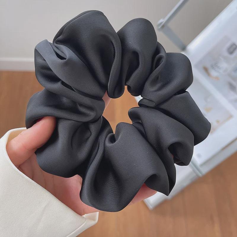 

Тондэмун Шелковисто-атласный кофейный ободок для волос в виде толстой кишки для женщин чёрный