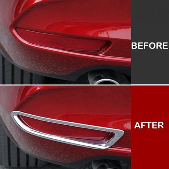 For Mazda 3 M3 Axela 2019-2023 Chrome Tail Rear Fog Light Lamp Cover Trim Frame