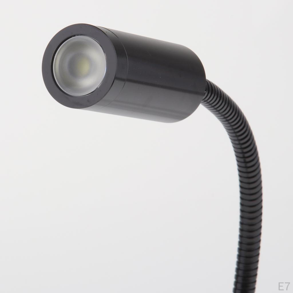 12V 3W 170LM RV Boat LED Reading Light Gooseneck Lamp Wall Surface Mount