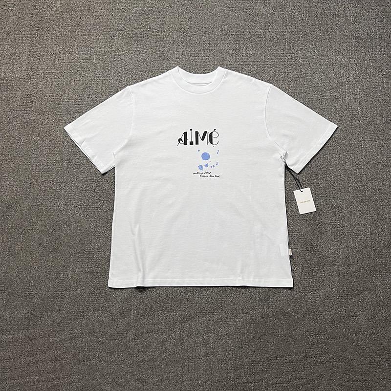 Amerika Stil Kurzarm Druck T-Shirt Herren Damen Slim Fit Rundhals Oberteil Lässig Baumwolle Basic Alltags-Tee