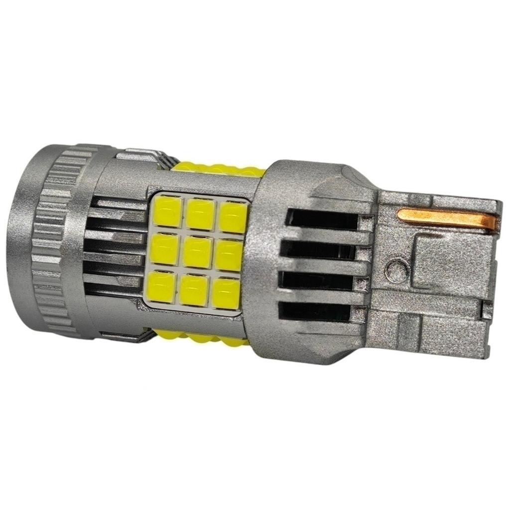 2 szt W21W LED 7440 żarówka 12-24V bez błędu 2200lm biała mocne światło