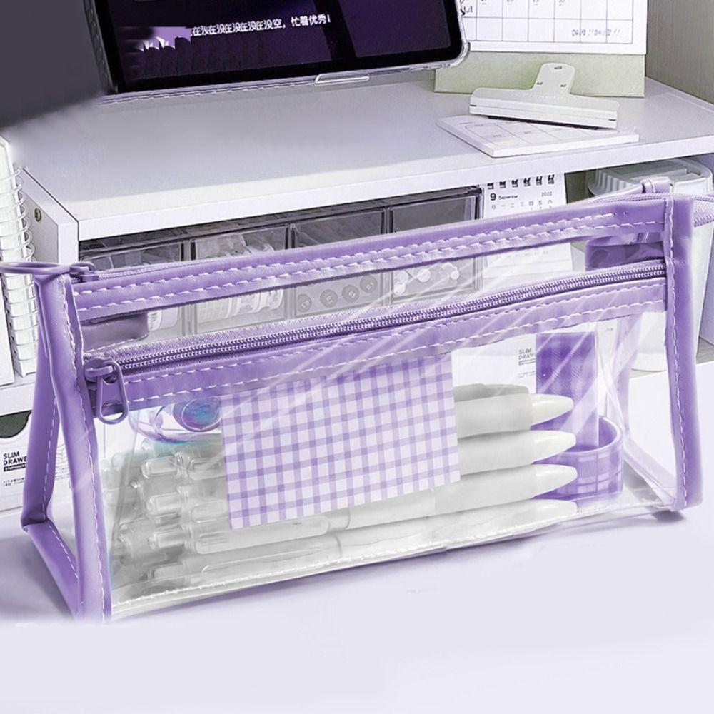 

Большая вместительная канцелярская сумка прозрачная сумка для хранения держатель для ручек сумка для карандашей для студентов зелёный